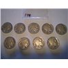 Image 1 : 1935 Buffalo Nickels x9 coins Nice Legible Dates!!!!