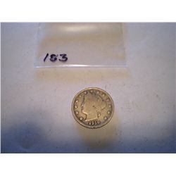 1910 "V"/Liberty Nickels Partial Liberty visible!!