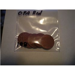 OPA Red Point Tokens x5 - This is a random selection of OPA Red Points