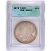 Image 1 : 1878 7/8F MORGAN SILVER DOLLAR, ICG MS-62  ATTRACTIVE ORIGINAL TONE