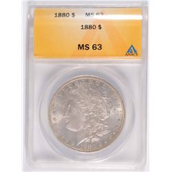 1880 MORGAN SILVER DOLLAR, ANACS MS-63