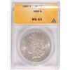 Image 1 : 1880 MORGAN SILVER DOLLAR, ANACS MS-63