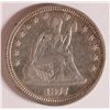 Image 1 : 1877 SEATED LIBERTY QUARTER, AU