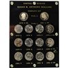 Image 1 : SUSAN B ANTHONY DOLLAR SET COMPLETE IN CAPITAL PLASTIC 14 COINS GEM BU + PROOF
