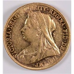 1900 ENGLAND GOLD SOVEREIGN, UNC.  NICE!