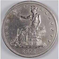 1878-S TRADE DOLLAR, MS-62 ( cleaned ) WHITE!