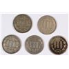 Image 2 : (5) 1866 THREE CENT NICKELS