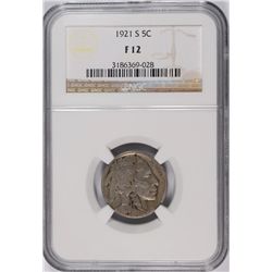 1921-S BUFFALO NICKEL NGC FINE-12