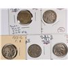 Image 1 : (5) BUFFALO NICKEL (13 I, 13-D I, 13 II, 15, 15-D)