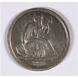 1837 SEATED DIME (NO STARS) XF