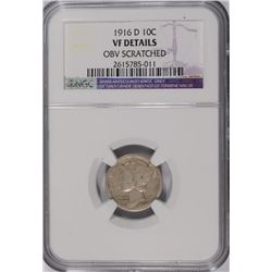 1916-D MERCURY DIME NGC VF DETAILS