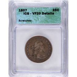 1807 BUST QUARTER ICG VF-20 DETAILS