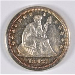 1842 SEATED QUARTER MS-63