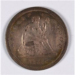 1855 SEATED QUARTER AU-50