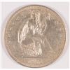 1861-O SEATED HALF DOLLAR, AU-58 WHITE