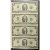 Image 2 : 4 pcs UNCUT 2003A $2 FEDERAL RESERVE NOTE SET IN ALBUM