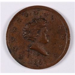 CIVIL WAR TOKEN, MILLIONS FOR DEFENSE, NOT ONE CENT FOR TRIBUTE