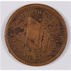 CIVIL WAR TOKEN, IF ANYBODY ATTEMPTS TO TEAR IT DOWN, SHOOT HIM ON THE SPOT