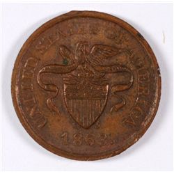 CIVIL WAR TOKEN, UNITED STATE OF AMERICA, NOT ONE CENT