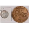 Image 1 : 1918 ILLINOIS HALF & 1968 BRONZE ILLINOIS SESQI MEDAL