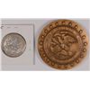 Image 2 : 1918 ILLINOIS HALF & 1968 BRONZE ILLINOIS SESQI MEDAL