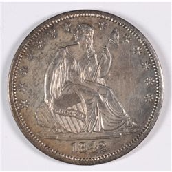 1842 SEATED HALF DOLLAR MEDIUM DATE MS-63