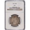 Image 1 : 1914 BARBER HALF DOLLAR NGC G-4