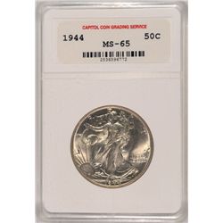1944 WALKING LIBERTY HALF DOLLAR CCGS MS-65