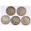 Image 2 : (5) WALKING LIBERTY HALF DOLLARS (37-D, 38, 39, 39-D, 40-S)