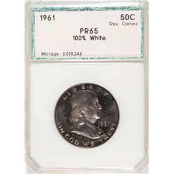 1961 PROOF FRANKLIN HALF DOLLAR PCI PR-65