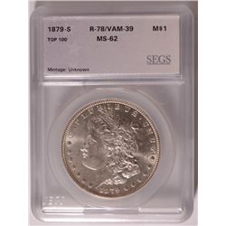 1879-S MORGAN DOLLAR SEGS MS-62 (VAM-39)