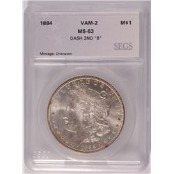1884 MORGAN DOLLAR SEGS MS-63 (VAM-2)
