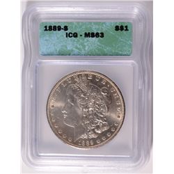 1889-S MORGAN DOLLAR ICG MS-63