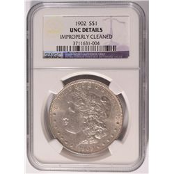 1902 MORGAN DOLLAR NGC UNC DETAILS