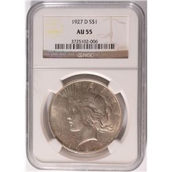 1927-D PEACE DOLLAR NGC AU-55