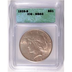 1928-S PEACE DOLLAR ICG MS-63