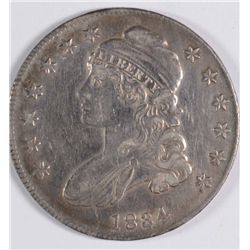 1834 BUST HALF DOLLAR, XF-45  DOUBLED EDGE LETTERS