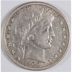 1900-S BARBER HALF DOLLAR, AU-55 SCARCE DATE