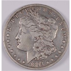 1893-O MORGAN SILVER DOLLAR, VF+    KEY DATE COIN!
