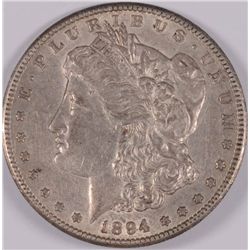 1894-S MORGAN SILVER DOLLAR, AU-55  KEY COIN