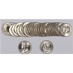 27 PIECES CHOICE BU 1953-D WASHINGTON QUARTERS   VERY NICE!