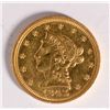 Image 1 : 1843 $2.5 GOLD LIBERTY MS-63+