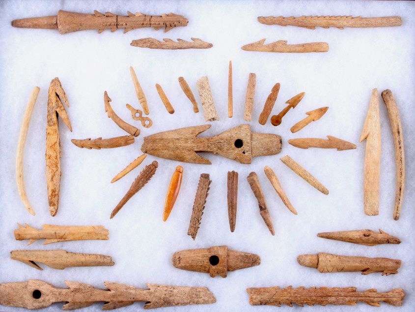 Ancient Carved Ivory Inuit Eskimo Artifacts