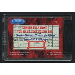 Harry Wright Signed Vintage Scorecard Redemption Card from TriStar 2013 SignaCuts #1/1