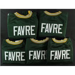 Lot of (10) Brett Favre Signed Packers Jerseys with (5) White & (5) Green (Favre COA)