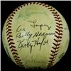 Image 1 : HOF & Legends Baseball Signed by (23) with Roger Maris, Sandy Koufax, Joe DiMaggio, Carl Hubbell, Le