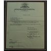 Image 2 : Elvis Presley Signed MGM Inc Contract In Custom 24x32 Shadow Box With Unused Concert Ticket & Unused