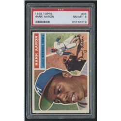 1956 Topps #31 Hank Aaron (PSA 8)