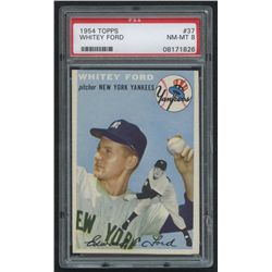 1954 Topps #37 Whitey Ford (PSA 8)
