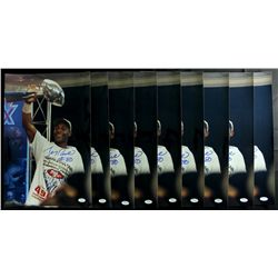 Lot of (9) Jerry Rice Signed 49ers Super Bowl 12x18 Photos (JSA COA)